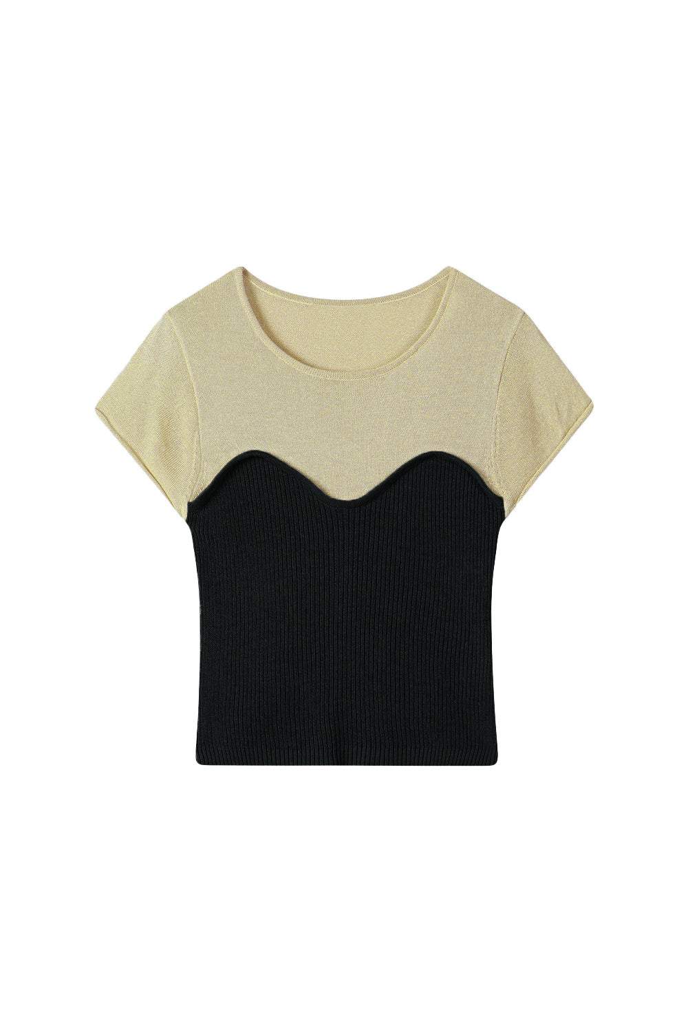 Bi-Color Contrast Casual Knit Top - 3 Colors Available - liwisi