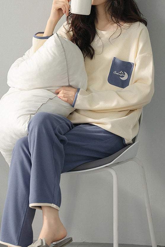 Waffle cotton pajamas - liwisi