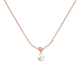 Pearl Decor Knot Motif Necklace - 3 Colors Available - liwisi