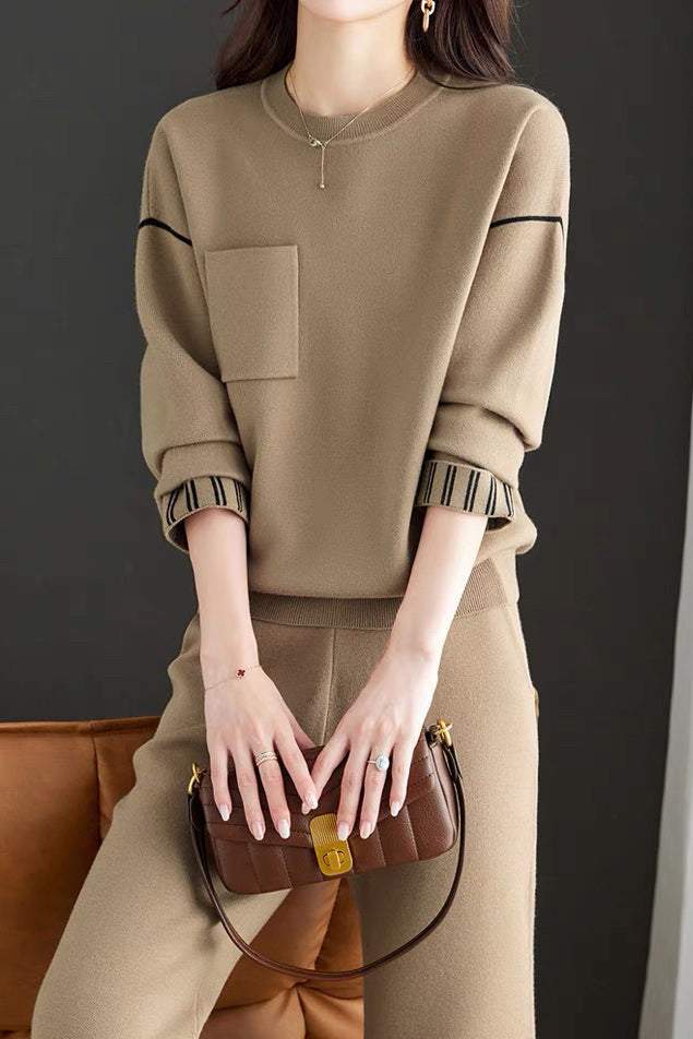 Chic Knit Fashion Two-Piece Set in 3 Colors - liwisi