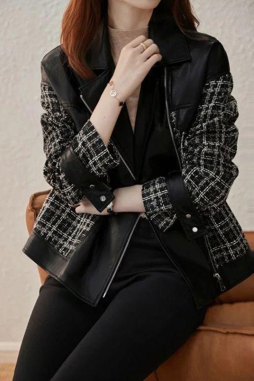 Elegant-Inspired Versatile Biker Leather Jacket - liwisi