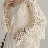 Hollowed-out knitted outerwear - liwisi