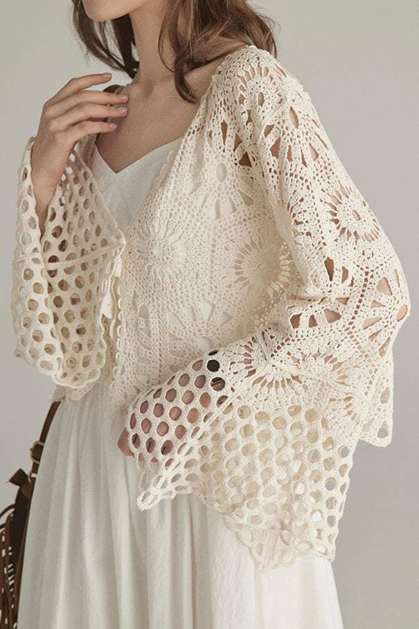 Hollowed-out knitted outerwear - liwisi