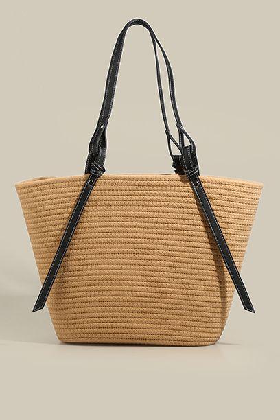 Large-capacity knitted wool tote bag - liwisi