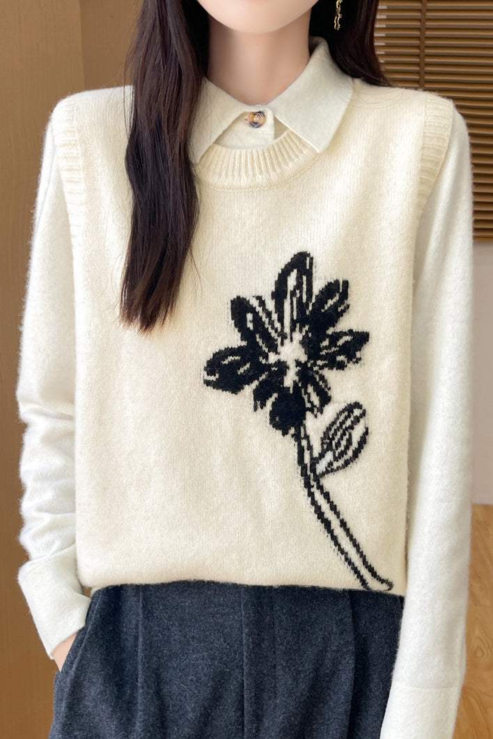 Round-neck pullover sleeveless waistcoat - liwisi
