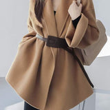 Elegant and Intellectual Women's Loose Wool Coat - 2 Colors Available - liwisi