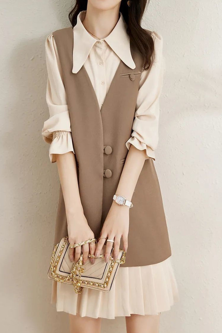 Commuting vest dress set - liwisi