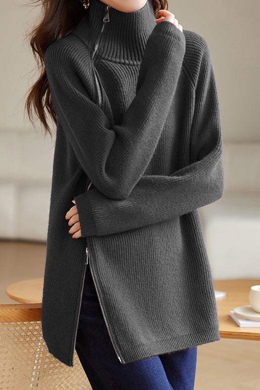 Oversized Turtleneck Cozy Sweater - liwisi