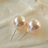 Pearl Decor Stud Earrings - 6 Colors Available - liwisi