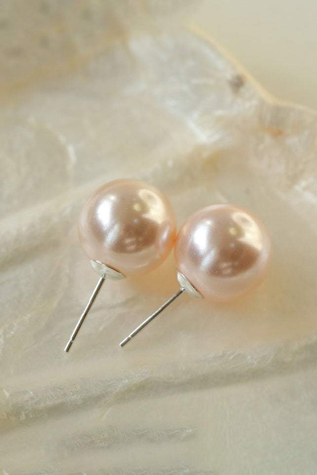 Pearl Decor Stud Earrings - 6 Colors Available - liwisi