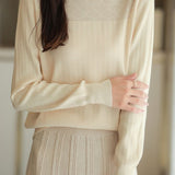Half Turtleneck Jacquard Sweater Knit Base - liwisi