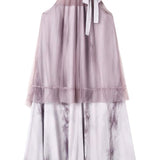 Halter Neck Tulle Contrast Ombre Long Dress with Lining - 3 Colors Available - liwisi