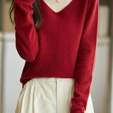 Solid-color versatile knitted shirt - liwisi