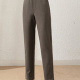 Casual Wool Straight Leg Pants - liwisi