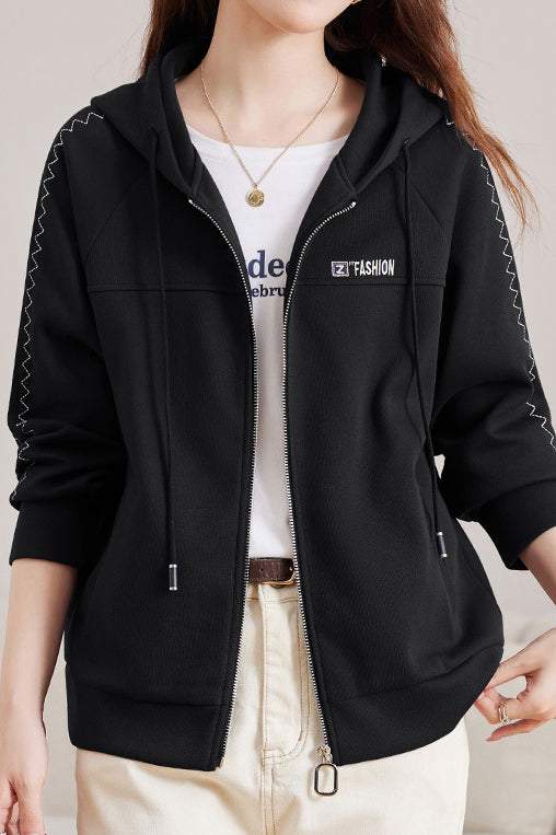 Basic Hooded Logo Decor Hoodie - 3 Colors Available - liwisi