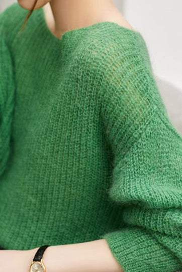Round Neck Lace Knit Top - 5 Colors Available - liwisi