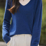 Solid-color versatile knitted shirt - liwisi