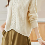 Round-neck Hollow Knitted Top - liwisi