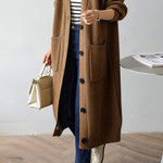 Casual Heavyweight Long Knit Jacket - liwisi