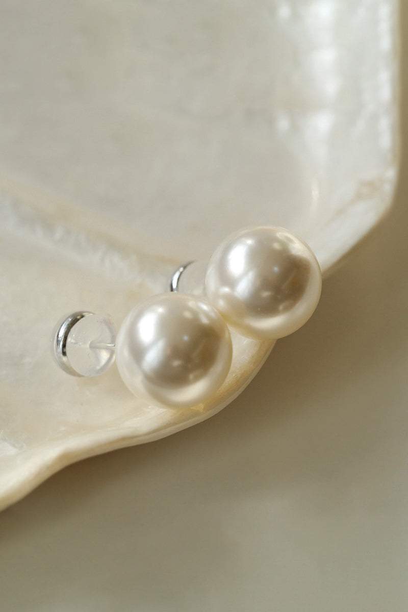 Pearl Decor Stud Earrings - 6 Colors Available - liwisi