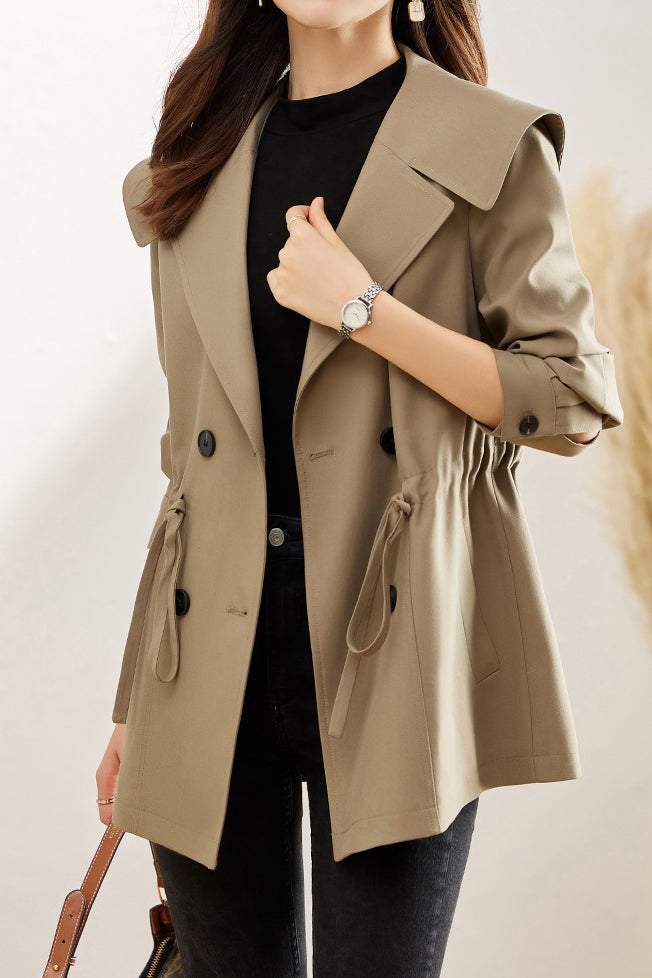 Classic Solid-color Trench Coat - liwisi