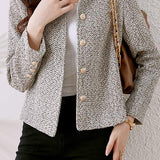 シャネル風ネールカラーツイードジャケット 裏地付 - liwisi