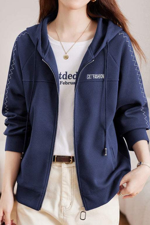 Basic Hooded Logo Decor Hoodie - 3 Colors Available - liwisi