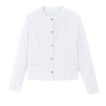 ラウンドネックシワ加工キルトジャケット 裏地付 2色入 - liwisi