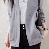 Boyfriend Style Loose V-Neck Cardigan Sweatshirt - liwisi
