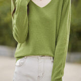 Solid-color versatile knitted shirt - liwisi
