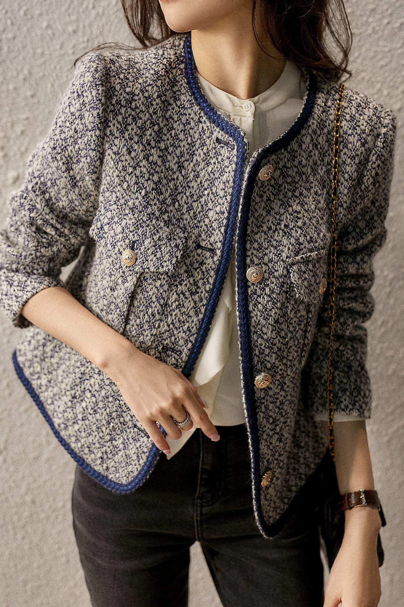 Fashionable Elegant Boucle Coat - liwisi