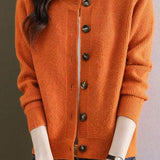 Solid-color short sweater outerwear - liwisi