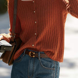 Versatile Solid Knit Cardigan - liwisi