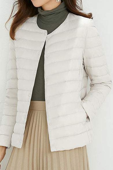 Lightweight Long Sleeve Duck Down Jacket - liwisi