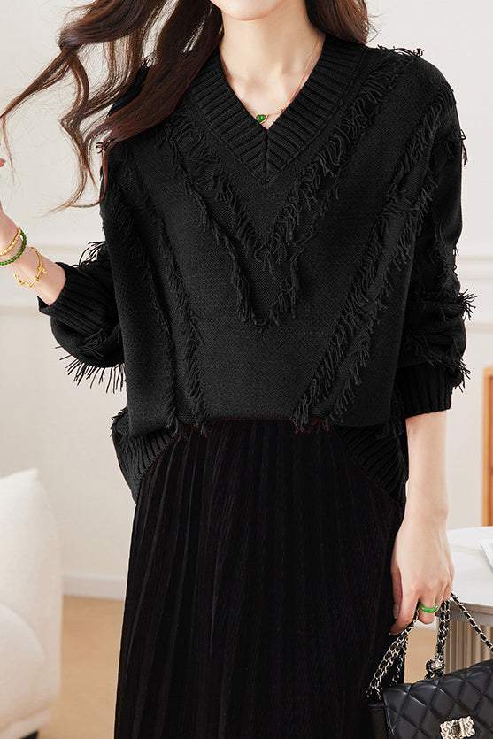 Whisker Detail Knit Top - liwisi