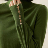 Solid - color casual knitted sweater - liwisi