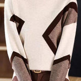 Bottle Neck Jacquard Bi-Color Knit - 4 Colors Available - liwisi