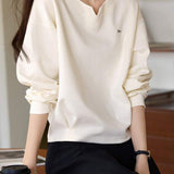 Minimalist Solid Color Sweatshirt - liwisi