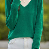 Solid-color versatile knitted shirt - liwisi