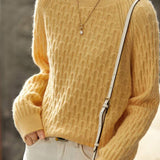 Jacquard plaid pullover knitted sweaters - liwisi