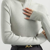 Elegant Ruffle Trim Knit Sweater - liwisi