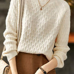 Jacquard plaid pullover knitted sweaters - liwisi