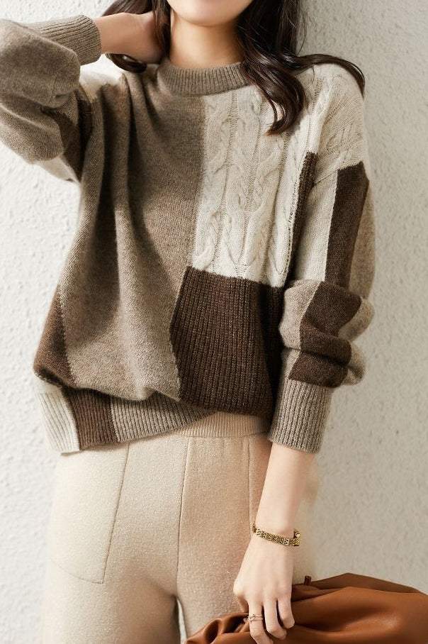 Round Neck Knit - 2 Colors Available - liwisi