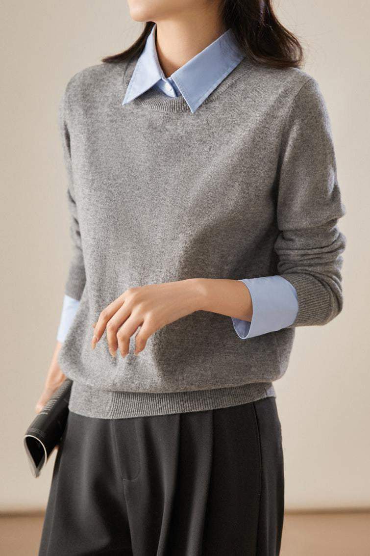 Layered Look Casual Knit Shirt - 2 Colors Available - liwisi