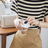 Polo Collar Striped Drop Shoulder Shirt - liwisi