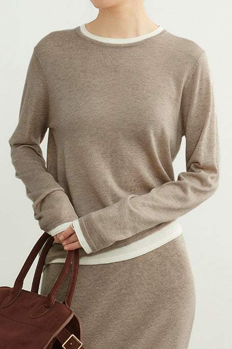 Comfortable wool knitted set - liwisi