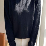French lace-trimmed knitted undershirt - liwisi