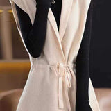 Tied sleeveless waistcoat - liwisi