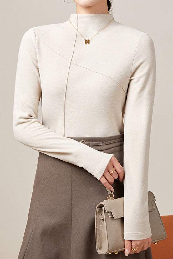 Half turtleneck warm top - liwisi