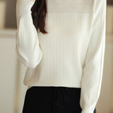 Half Turtleneck Jacquard Sweater Knit Base - liwisi